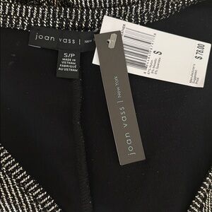 Joan Vass Metallic Black and Gold Blouse